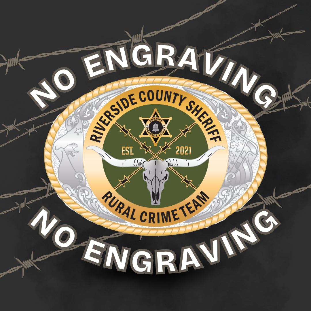 Rural Crimes Belt Buckle NO ENGRAVING